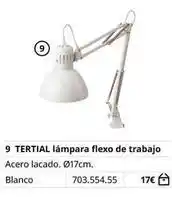 Blanco - 9 tertial lampara flexo de trabajo
