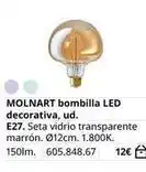 IKEA Molnart bombilla led decorativa oferta