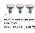 IKEA Solhetta bombilla led oferta