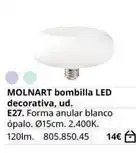 IKEA Blanco - molnart bombilla led decorativa oferta