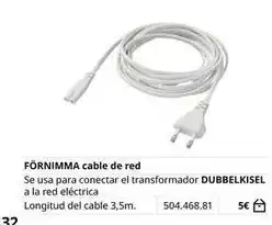 IKEA Fórnimma cable de red oferta