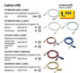 IKEA Blanco - cables usb oferta