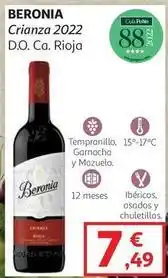 Alcampo Beronia - criana 2022 d.o. ca. rioja oferta