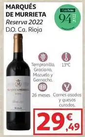 Alcampo Tempranillo - marqués de murrieta oferta