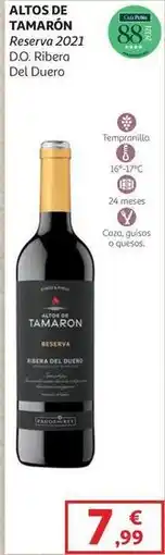Alcampo Ribera - altos de tamarón reserva 2021 d.o. del duero oferta