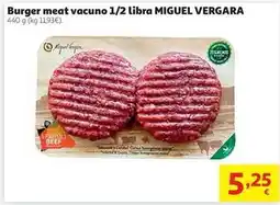 Alcampo Miguel vergara - burger meat vacuno 1/2 libra oferta