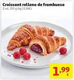 Alcampo Croissant relleno de frambuesa oferta