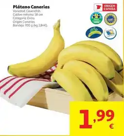 Alcampo Origen - platano canarias oferta