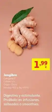 Alcampo Origen - jengibre oferta