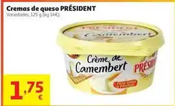 Alcampo Président - cremas de queso oferta