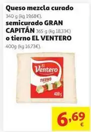 Alcampo Gran capitán - queso mezcla curado semicurado oferta