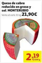Alcampo Queso de cabra reducido en grasa y sal oferta