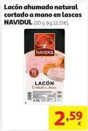 Alcampo Navidul - lacon ahumado natural cortado a mano en lascas oferta