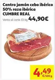 Alcampo Cumbre real - centro jamon cebo iberico 50% raza iberica oferta