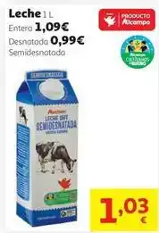 Alcampo Auchan - leche oferta