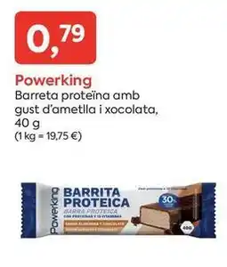 Suma Supermercados Powerking - barreta proteina amb gust d'ametlla i xocolata oferta
