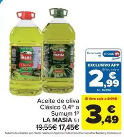 Carrefour Market La masía - aceite de oliva clasico 0,4o oferta