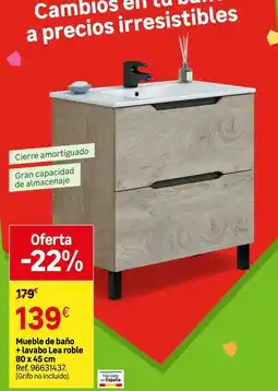 Leroy Merlin Lea - mueble de bano +lavado baarolo 80 x 45 cm oferta
