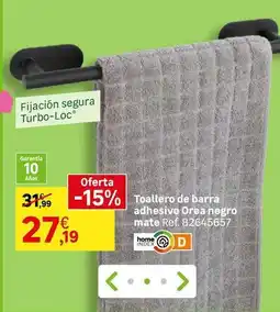 Leroy Merlin Segura - toallero de barra adhesivo negro mate oferta