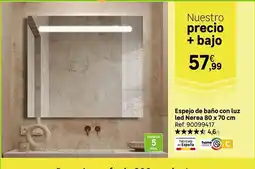 Leroy Merlin Home - espejo de baño con luz led nera 80 x 70 cm oferta