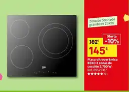 Leroy Merlin Beko - placa vitroceramica zonas de cocidos 7900 w oferta