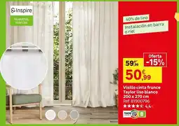 Leroy Merlin Blanco - visillo cinta frunce tavolo liso 200 x 270 cm oferta