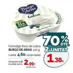 Condis Burgo de arias - formatge fresc de cabra oferta