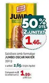 Condis Oscar mayer - salsitxes amb formatge jumbo oferta