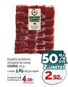 Condis Condis - espatlla 50 ibèrica d'engreix de camp oferta