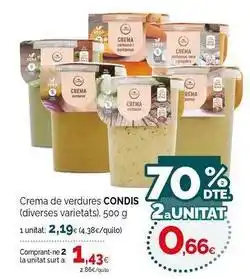 Condis Condis - crema de verdures oferta