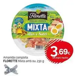 Condis Florette - amanida completa mixta amb ou oferta