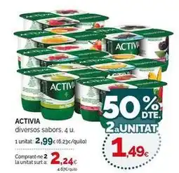 Condis Activia - diversos sabors oferta