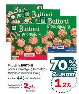 Condis Buitoni - piccolinis pernil formatge oferta