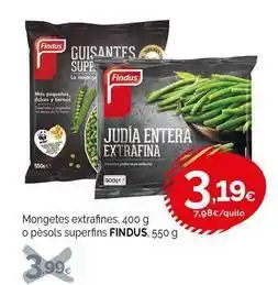 Condis Findus - mongetes extrafines o pesols superfins oferta