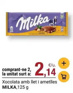 BonpreuEsclat Milka - xocolata amb llet i ametlles oferta