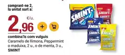 BonpreuEsclat Smint - caramels de llimona, peppermint o maduixa, 2u, o de menta, 3u oferta