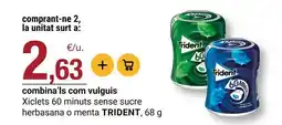 BonpreuEsclat Trident - xicets 60 minutes sense sucre herbasana o menta oferta