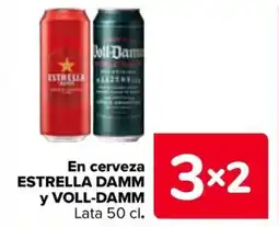 Carrefour Estrella Damm y Voll-damm oferta