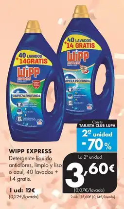 Supermercados Lupa Wipp express oferta