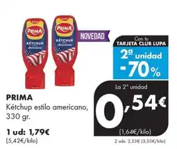 Supermercados Lupa Prima kétchup estilo americano oferta