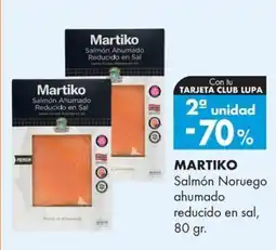 Supermercados Lupa Martiko Salmón Ahumado Reducido en Sal oferta
