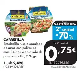 Supermercados Lupa Carretilla ensaladilla rusa o ensalada de arroz con palitos de mar oferta