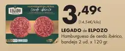 Supermercados Lupa Legado de Elpozo hamburguesa de cerdo ibérico oferta