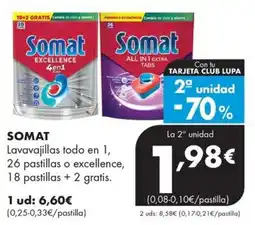 Supermercados Lupa Somat lavavajillas todo en 1 oferta