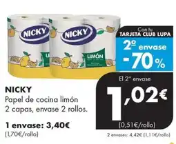 Supermercados Lupa Nicky papel de cocina limón oferta