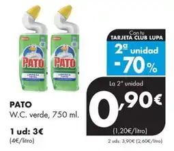 Supermercados Lupa Pato W.C. verde oferta