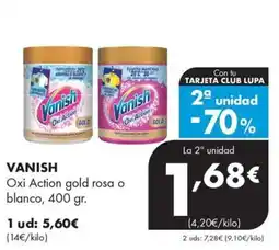Supermercados Lupa Vanish Oxi Action gold rosa o blanco oferta