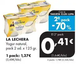 Supermercados Lupa La Lechera Yogur natural oferta