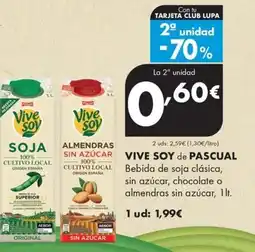 Supermercados Lupa Vive Soy de Pascual oferta