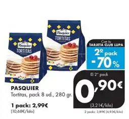 Supermercados Lupa Pasquier tortitas oferta